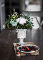 bouquet of flowers on the table
