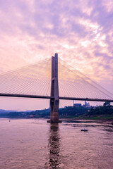 Changjiang River Bridge, Suspension Bridge, Chongqing, China