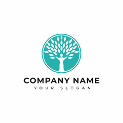 Human tree logo, wellness logo