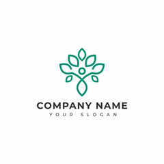 Human tree logo, wellness logo