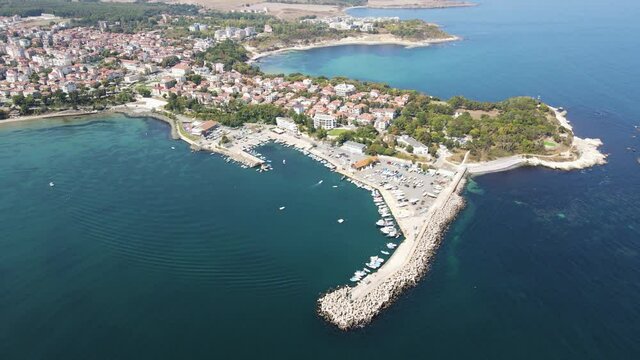 Aerial view of Town of Tsarevo, Burgas Region, Bulgaria 