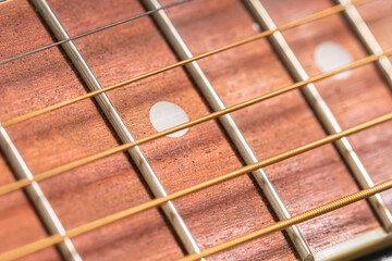 new guitar strings close up