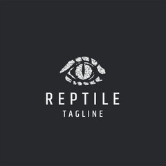 Reptile eye logo icon design template flat vector illustration
