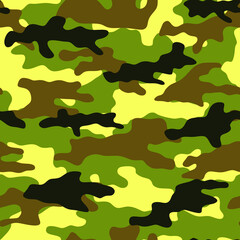 Camouflage forest, classic. Seamless background.