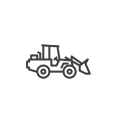 Front Loader truck line icon