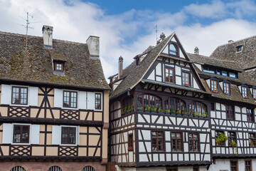 Traditional Alsace half-timbered houses in Strasbourg