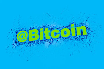 Bitcoin Finance banner for decentralized financial system, cryptocurrency, blockchain, and digital asset.3D illustration.