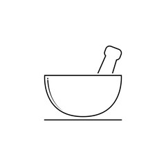 Medicine grinder outline icon illustration