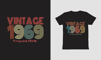 vintage 1969 t shirt design.
