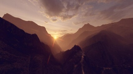 Movement in the mountainous landscape - Powered by Adobe