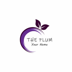 Plum logo vector icon design template