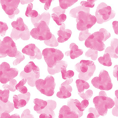 seamless valentine pattern background with magenta heart , kids pattern