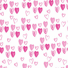 seamless valentine pattern background with mixed heart , kids pattern