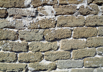 old shell brick wall