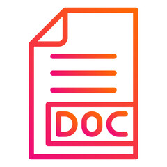 Obraz premium DOC Vector Icon Design Illustration