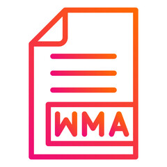 Obraz premium WMA Vector Icon Design Illustration