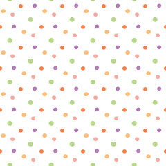 Seamless Pattern with Hand Drawn Dot Design on White Background
