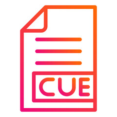 Obraz premium CUE Vector Icon Design Illustration