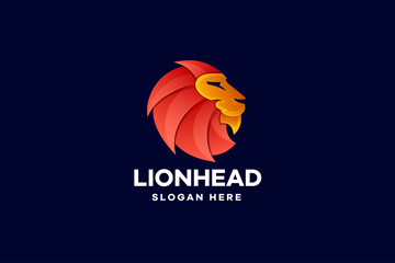 Lion Head Vector Illustration Logo