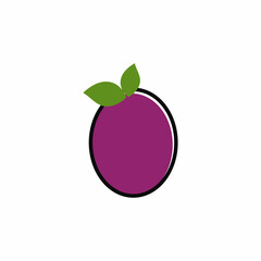 Plum logo vector icon design template