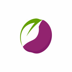 Plum logo vector icon design template
