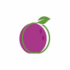 Plum logo vector icon design template
