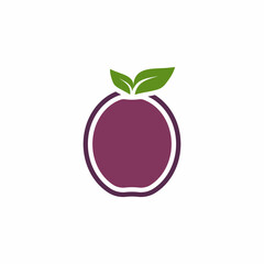 Plum logo vector icon design template