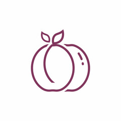 Plum logo vector icon design template