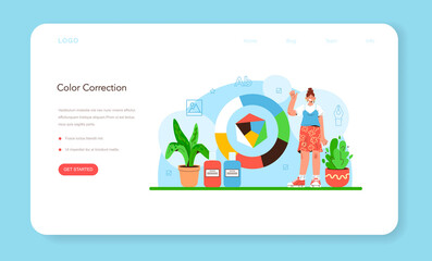 Book, newspaper or magazine printing web banner or landing page.