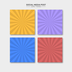 social media template collection of comics