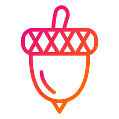 Acorn Vector Icon Design Illustration