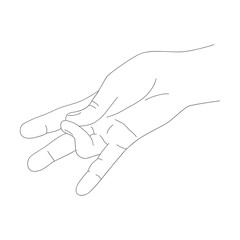 om hand, vector