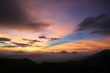 sunrise in the mountains