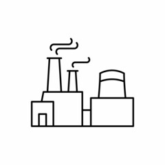 Fototapeta premium factory line icon vector