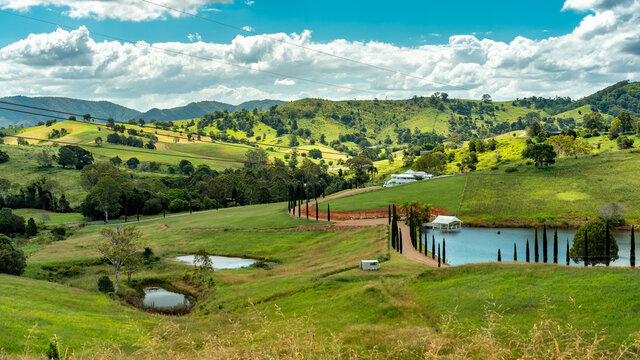 Picturesque landscape in rural South East Queensland