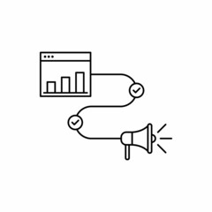 seo and marketing line icon vector