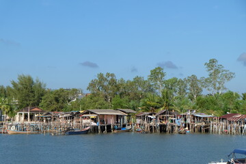 Life in a fishing village in Krabi, Thailand