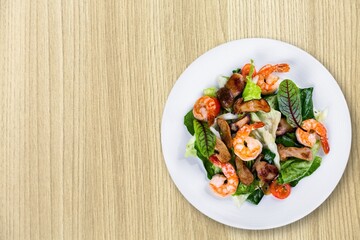 Christmas tasty fresh salad, food concept