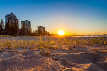 Coolangatta Beach Sunset Queensland Australia