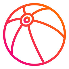 Beach ball Vector Icon Design Illustration