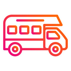 Camper van Vector Icon Design Illustration