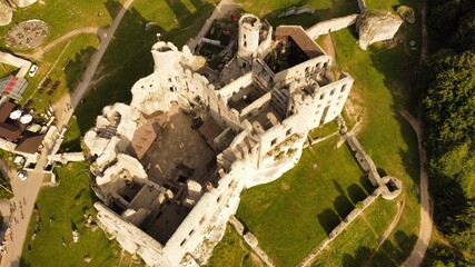 historic castle from the drone