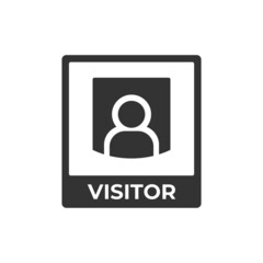 Visitor card icon vector isolated on white background