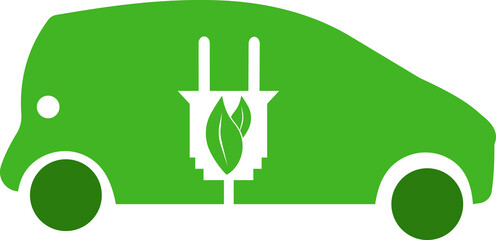 Refueling the car with electricity. Hybrid green car.