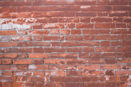Background of dirty  red brick wall