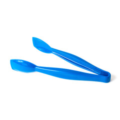 Tongs for meat on a white isolated background.