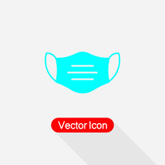Dentist Mask Icon, Face Mask Icon, Mask Protection Virus Icon Vector Illstration Eps10