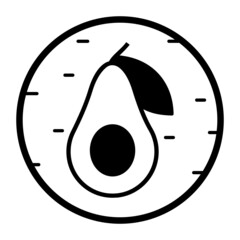 Organic Opuntia concept, prickly pear half cut vector icon design, Mexican culture symbol, Mexico Customs and Traditions Sign, Cinco De mayo stock illustration