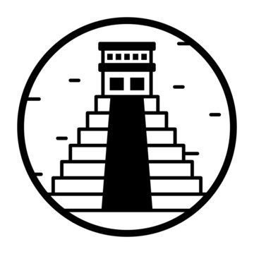 recommend clip art: Chichen Itza concept, Temple of Kukulcan El Castillo vector icon design,  Mexican culture symbol, Mexico Customs and Traditions Sign, Cinco De mayo stock illustration