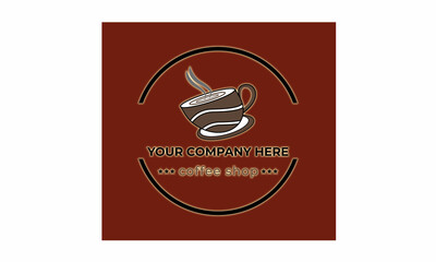 Coffee shop logo, vintage coffee shop logo, vector iconic logo design